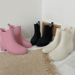 [더블디] 레인부츠 여성장화 장마철신발 첼시부츠 레인18
