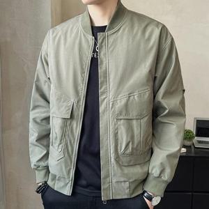 남성 베이직 디자인 캐주얼 블루종 봄 데일리 점퍼