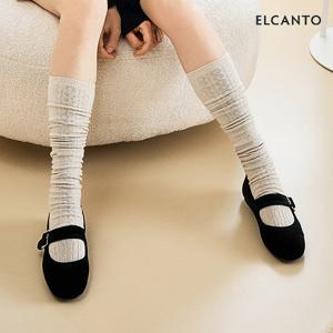 엘칸토 인텐스 여성 벨벳 메리제인 플랫 1cm LCWD30I339