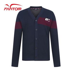 [팬텀] 남성 배색 브이넥 니트 가디건 211C3SD110_NA