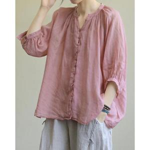 G125186_린넨 벌룬 블라우스