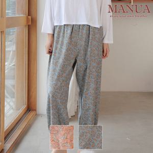 마누아 여성 반다나 9부 파자마 잠옷바지 JXWNZ893