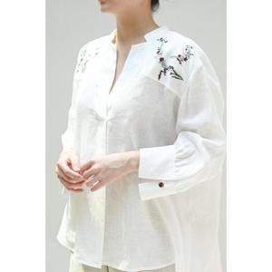 [비꼴리끄]린넨 퍼프소매 블라우스 B232WB3150