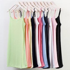 빅사이즈여성의류 데일리 롱 끈나시 DIN0018R 기본 필수 티