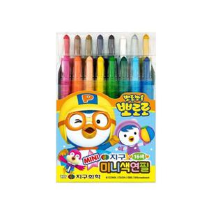 (지구화학) 뽀로로 미니 색연필 16색 샤프식 돌돌이