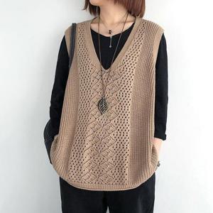 7칼라 박시 오버핏 짜임 조끼 MA8068