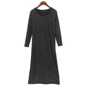 LEA-B184 3색 왕스판 롱원피스