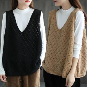 여성 펀칭 가벼운 브이넥 베스트 USK-187