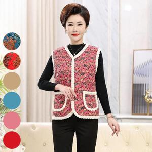 빅사이즈사랑해요 J854L312 로프라인꽃패턴베스트 OO