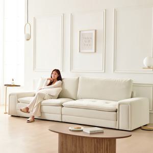 [착불] 동서가구 클라우드 4인용 패브릭 소파 DF924510