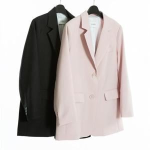 빅사이즈사랑해요 G554L302 ST배색버튼뒷트임자켓 CM