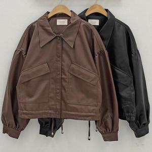 빅사이즈사랑해요 P946L309 레자벌룬스트링버튼자켓 GO