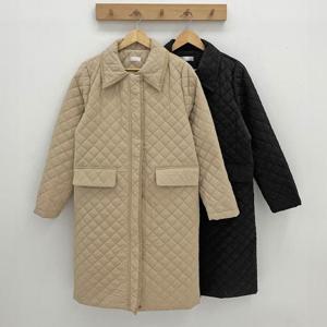 빅사이즈사랑해요 Q382L401 에로우카라누빔패딩코트 SM