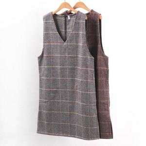 빅사이즈사랑해요 8265L312 조끼울체크원피스 MN