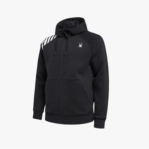 [스파이더] 공용 롱 라드패드 패턴 후드 집업 SPIPCNFT303UBLK