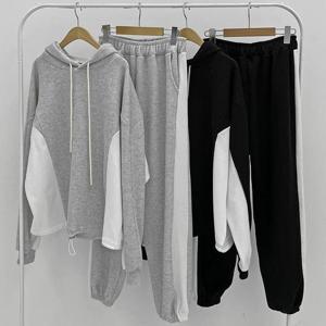 빅사이즈사랑해요 Q452L401 딜라잇옆배색바지투피스 GO