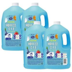 베이킹소다 주방세제 3L 용기 x 4개 무궁화 키친솝 강력