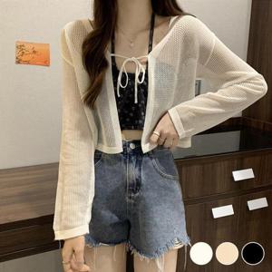 망사 가슴끈 숏 가디건 USD-334
