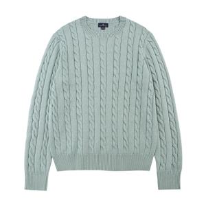 BB_코튼 케이블 크루넥 스웨터 (라이트그린) (BBWTMF8407HES)