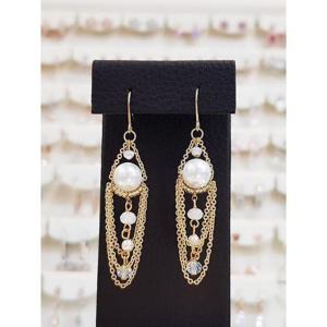 볼라레 세이브존03 핸드메이드 진주체인 드롭귀걸이 SAVspe1074