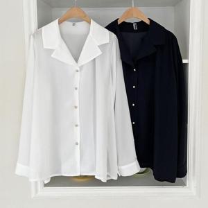 빅사이즈사랑해요 Q623L402 엔세미세라카라블라우스 GO