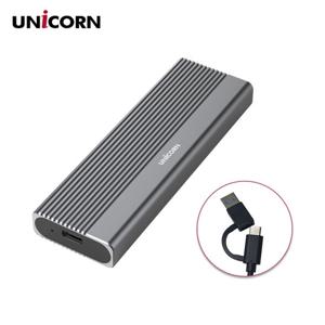 유니콘 NVMe & SATA M.2 듀얼외장케이스 C타입 + A타입 겸용케이블 SM-800D