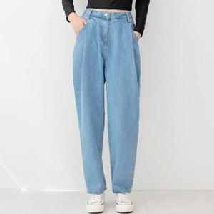 [라일리] Rly HSSG WJ2-5D 여자핀턱오버핏배기청바지_연청