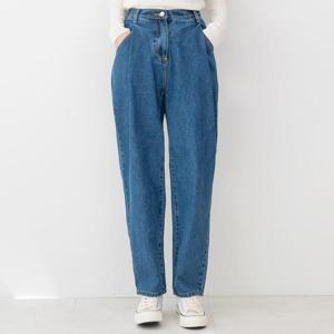 [라일리] Rly HSSG WJ2-3D 여자핀턱오버핏배기청바지_진청