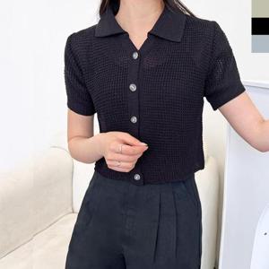 [라일리] Rly 2L-CBB 1047 여자썸머블랙크롭니트