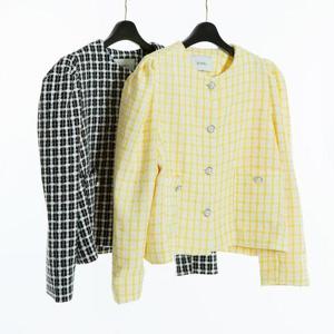 빅사이즈사랑해요 G583L403 체크패턴트위드자켓 CM