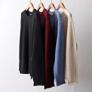 빅사이즈사랑해요 I048L403 돌돌이라운드넥니트티 RM