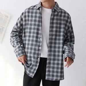 [슈썸] 남성 긱시크 스타일 체크 간절기 봄셔츠 INSUM22N