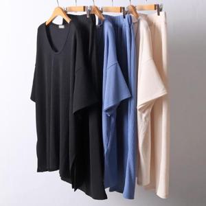 빅사이즈사랑해요 I500L403 유넥골지반팔투피스 RA