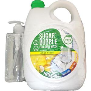슈가버블 빠른세정 풍부한거품 주방세제 4.15L+750ml 깔끔