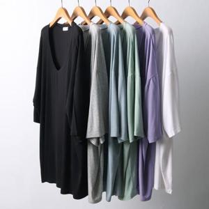 빅사이즈사랑해요 I551L403 실키딥브이반팔티셔츠 RA