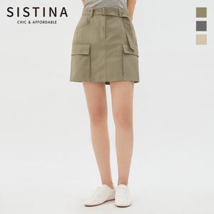 [SISTINA] 인기 벨티드 카고 미니 스커트_AWWSKO21010