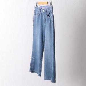 빅사이즈사랑해요 I481L404 데님옆트임스판팬츠 LO