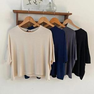 빅사이즈사랑해요 Q860L404 백리본라인실키크롭티 RA