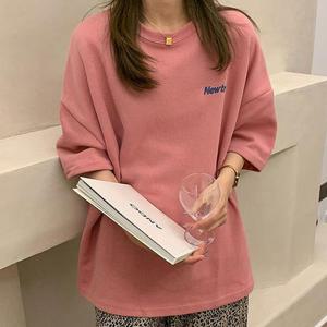 [잇백잇슈] 오버핏뉴트로반팔티 베이직 깔끔한 기본