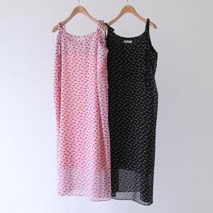 빅사이즈사랑해요 Q914L404 러블리리본끈나시원피스 LY