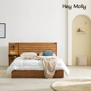 헤이몰리 클라인 원목 LED 템바보드 호텔수납침대 Q 사이드패널