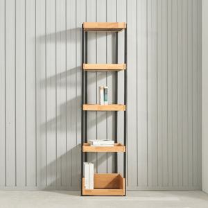 우아미가구 르턴 엘다 원목 5단 선반장 400