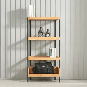 우아미가구 르턴 엘다 원목 4단 선반장 600