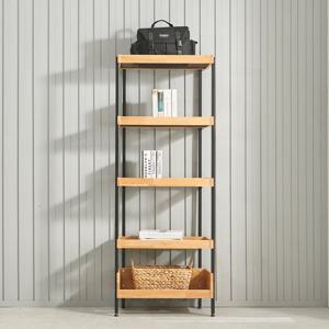 우아미가구 르턴 엘다 원목 5단 선반장 600