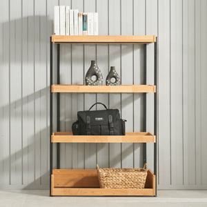 우아미가구 르턴 엘다 원목 4단 선반장 800