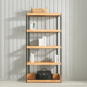 우아미가구 르턴 엘다 원목 5단 선반장 800