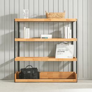 우아미가구 르턴 엘다 원목 4단 선반장 1200