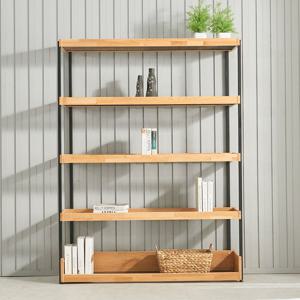 우아미가구 르턴 엘다 원목 5단 선반장 1200