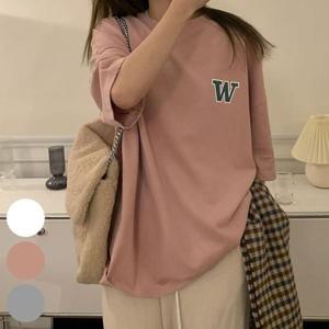 빅사이즈사랑해요 R043L404 쉴드로고루즈핏면반팔티 DK