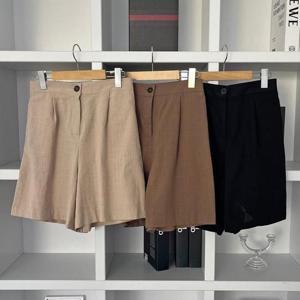 빅사이즈사랑해요 S023L405 탄탄데일리린넨면반바지 LT